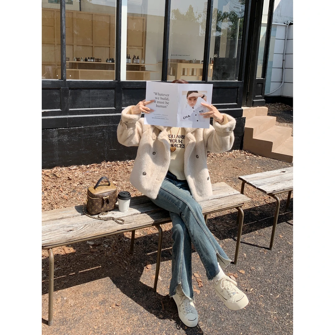 切糕自制【放氧计划】小个子秋冬女纯欲慵懒气质通勤百搭显瘦牛仔裤