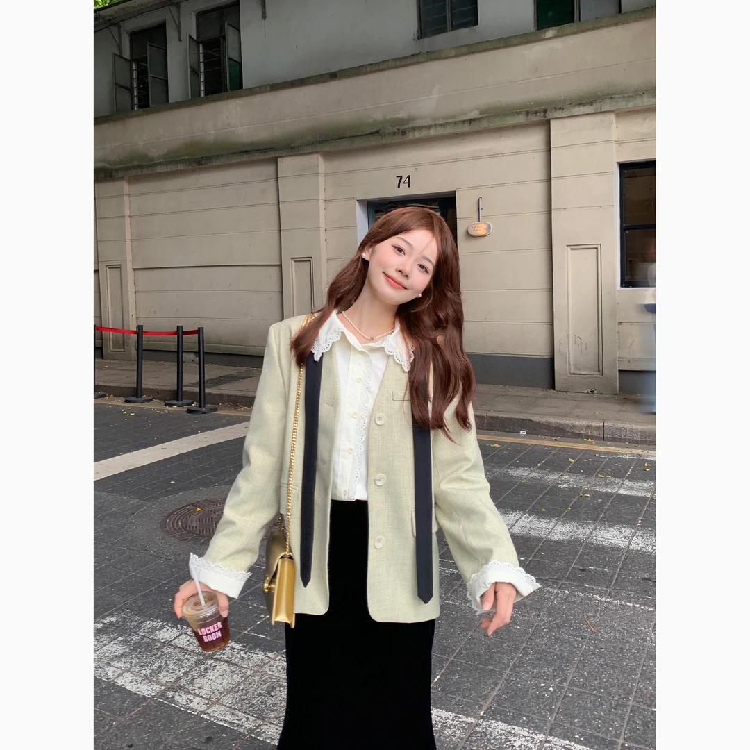 【福利清仓NO退NO换】【轻烟】小个子女韩版秋冬新款西装外