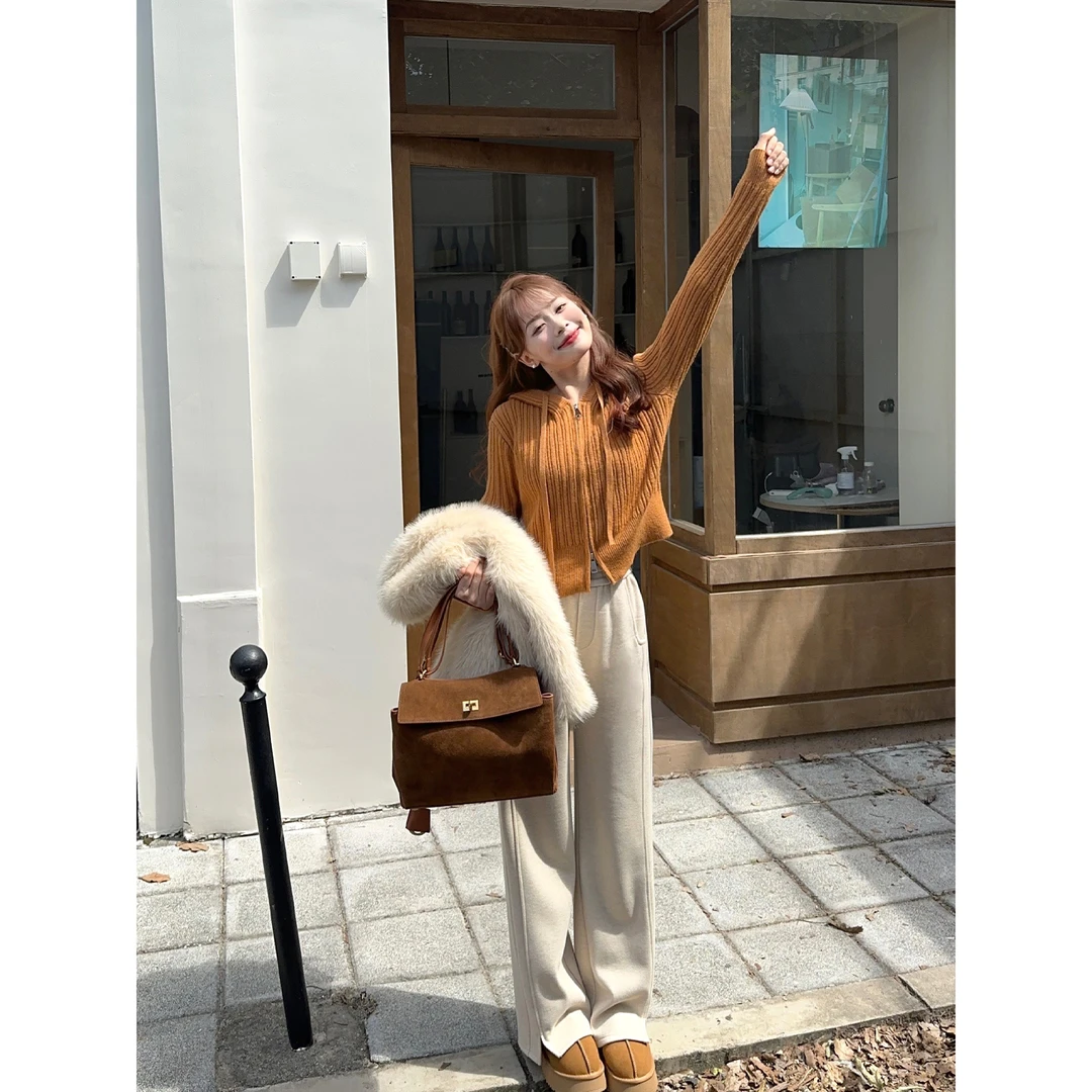 切糕自制【都市乐队】秋季小个子气质设计感百搭时尚毛衣