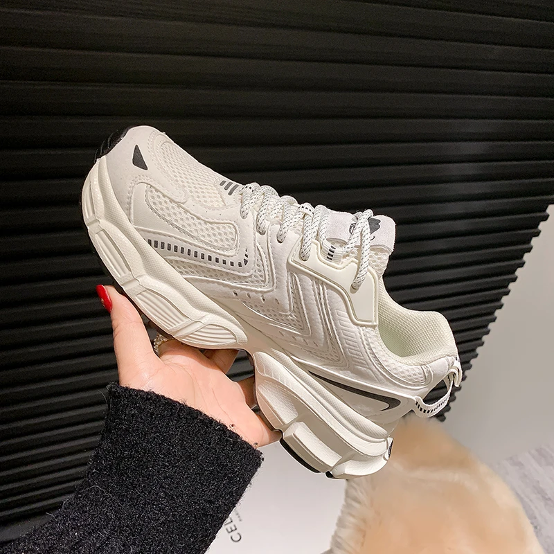 【Monrinda】美年达凤羽老爹鞋男女时尚百搭厚底增高运动休闲鞋C