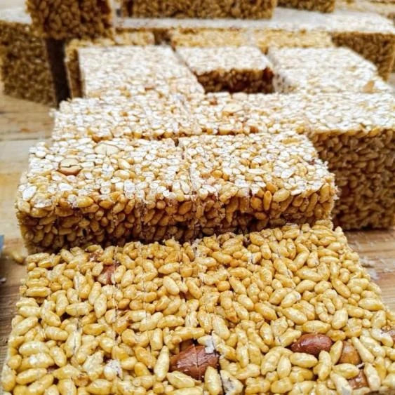 四川达州大竹特产邻水纯手工糯米红糖阴米花生米花糖爆米花炒笋1g