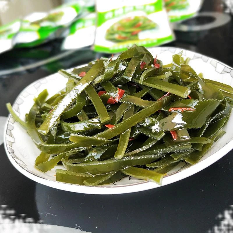 海带丝开即食香辣麻辣味海带零食小裙带菜片下饭菜咸菜整笋1g