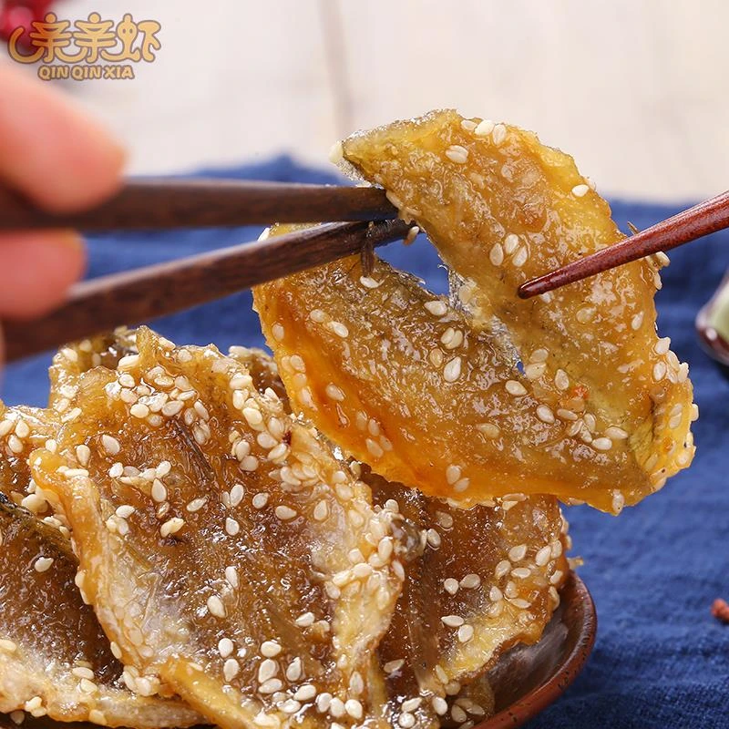 蜜汁小黄鱼干即食香酥芝麻烤小黄花鱼干小鱼仔片舟山海鲜零食笋0g