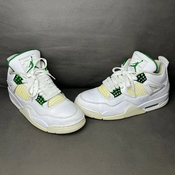 41码/AJ4 白绿中帮复古潮流休闲篮球鞋/9新/公价4249