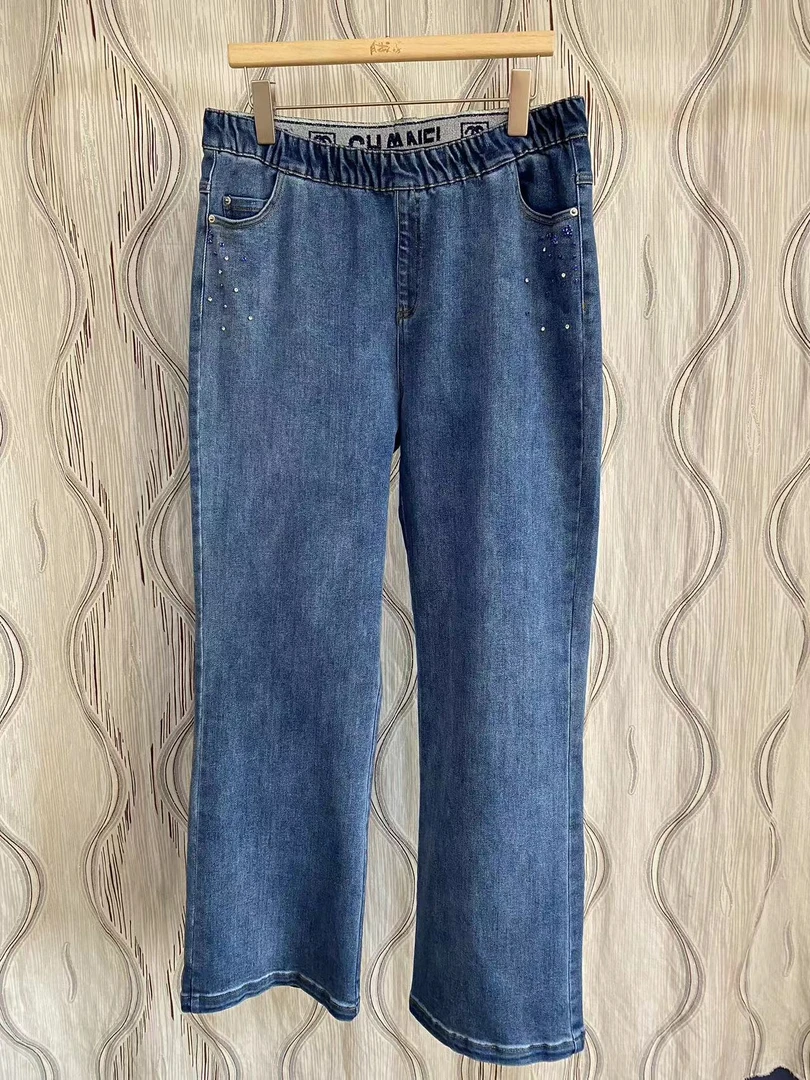 胖人坊大码牛仔直筒裤01163              裤长106