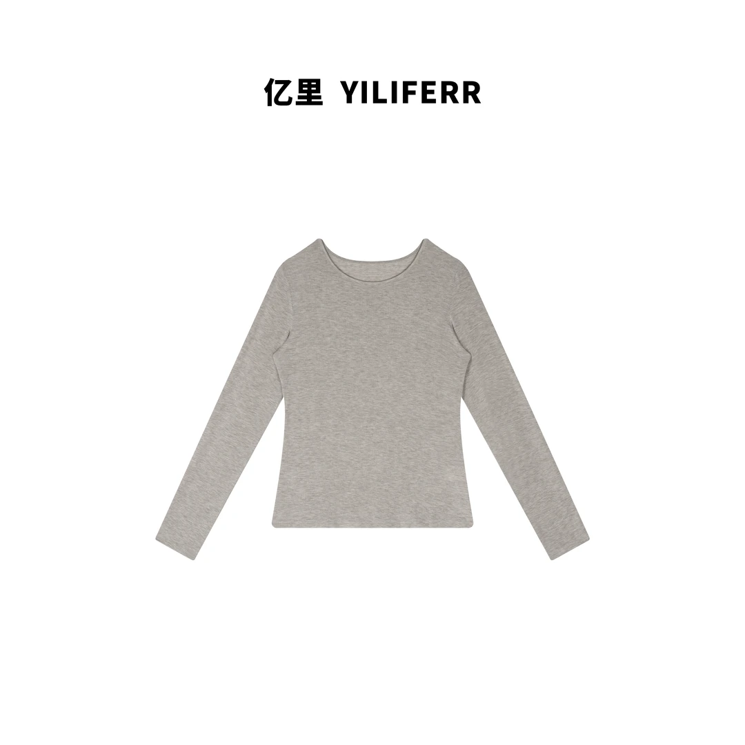 【YILI显瘦女装】秋冬圆领百搭羊毛打底衫 Y0186