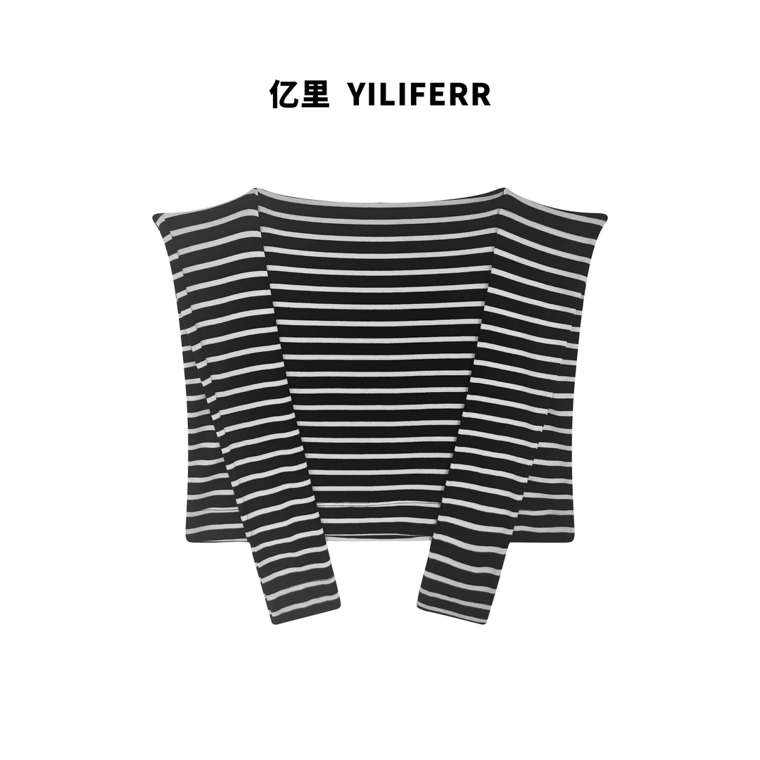 【亿里YILI】 经典条纹百搭休闲搭配披肩 Y0010
