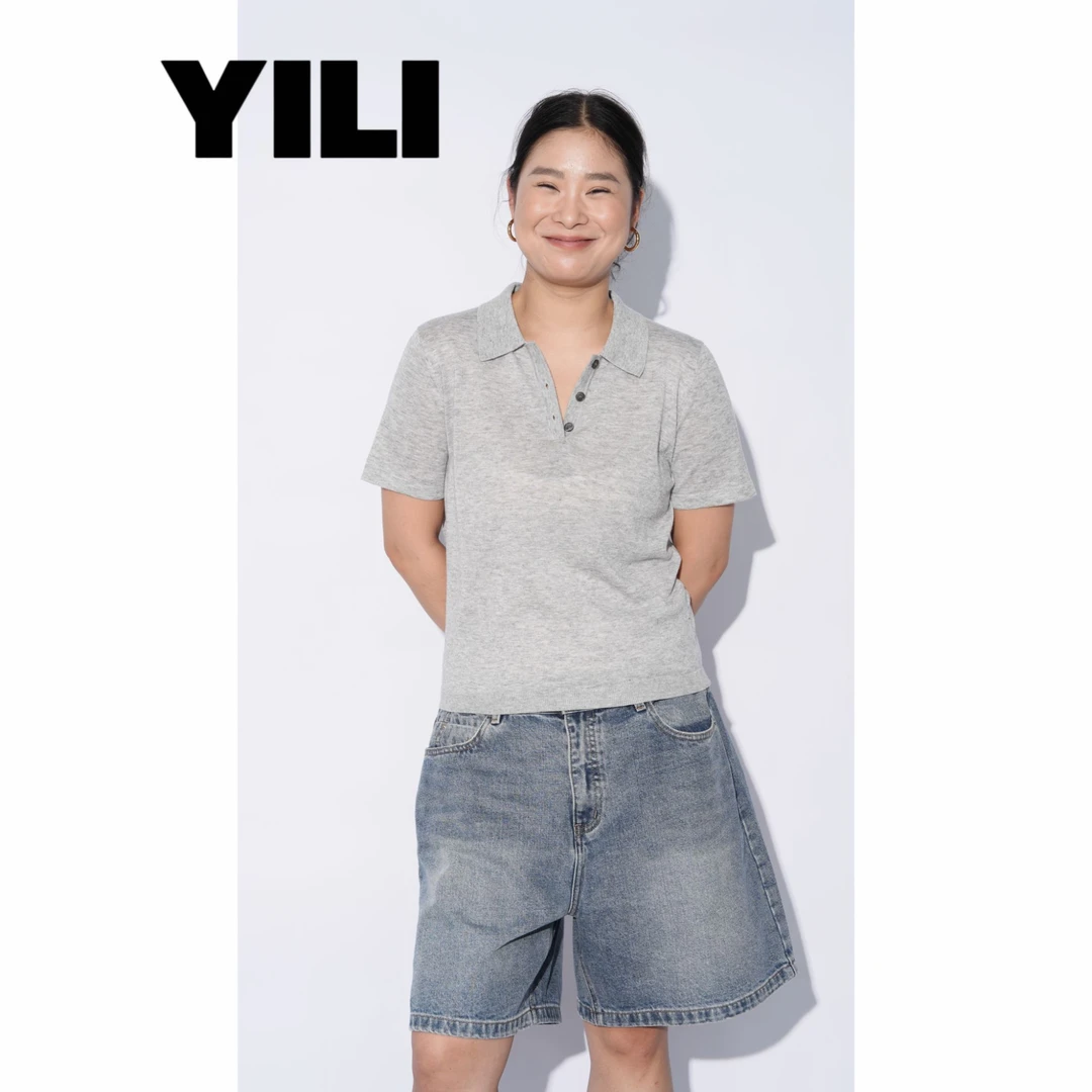 都都【亿里YILI】休闲POLO针织上衣  Y0171