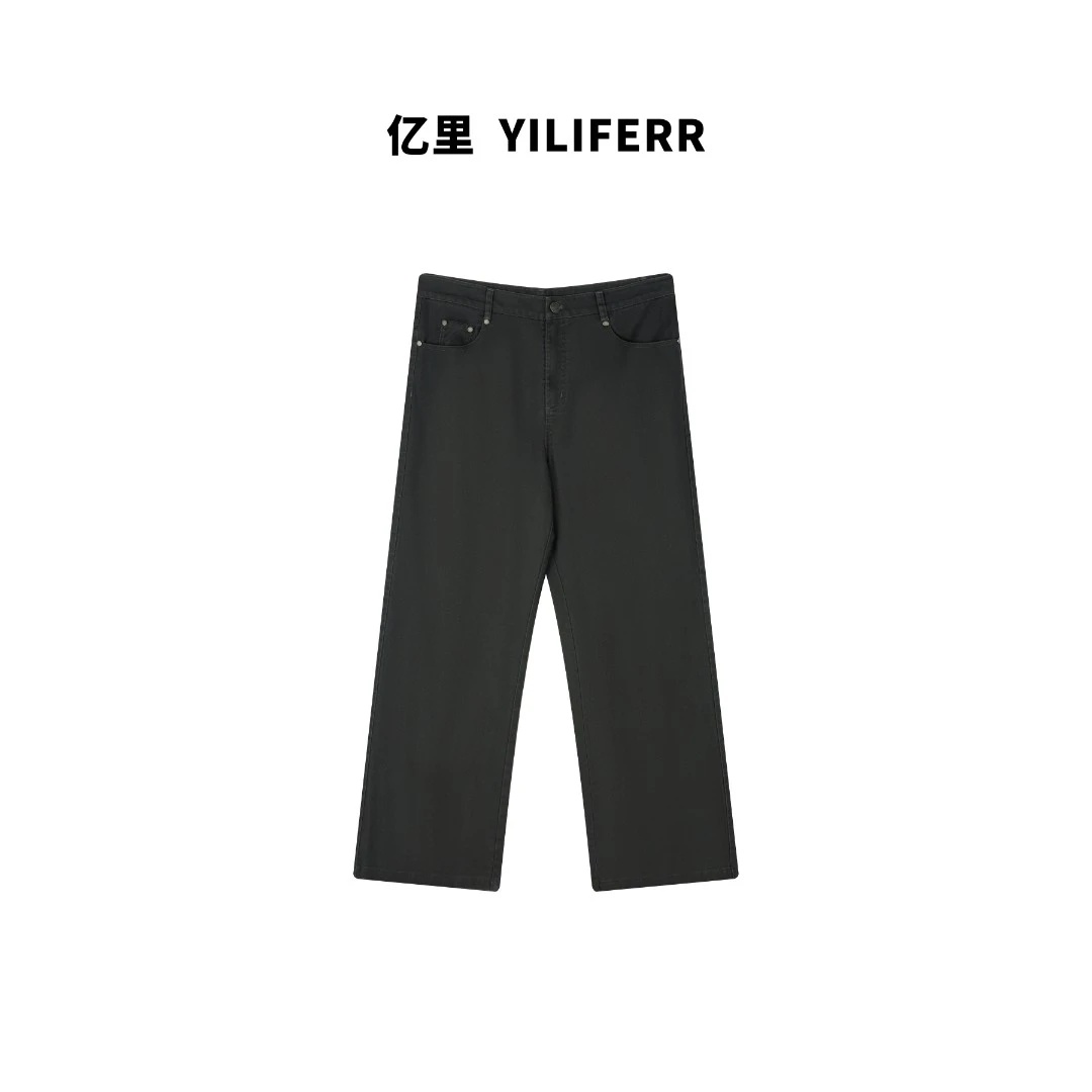 【YILI显瘦女装】复古垂感直筒简约百搭时尚长裤Y0256