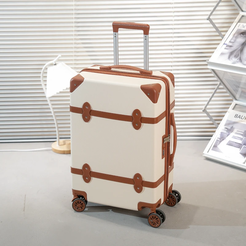 尾货处理！复古行李箱20寸女登机箱24密码旅行万向轮大学生拉杆箱