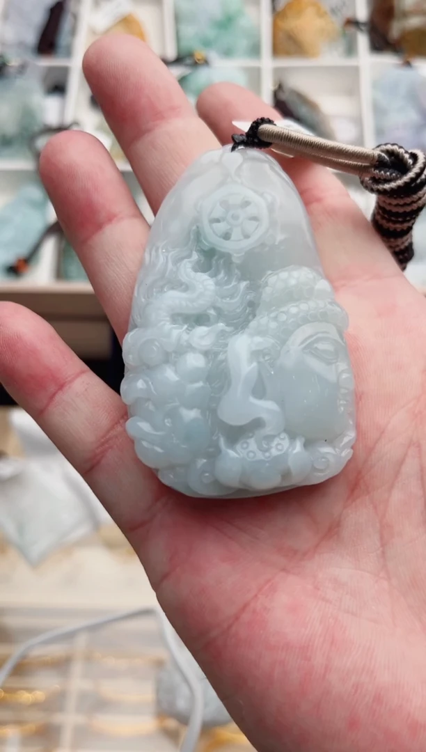 【闪购商品】翡翠颈饰未镶嵌浩哥甄选】天然缅甸A货翡翠