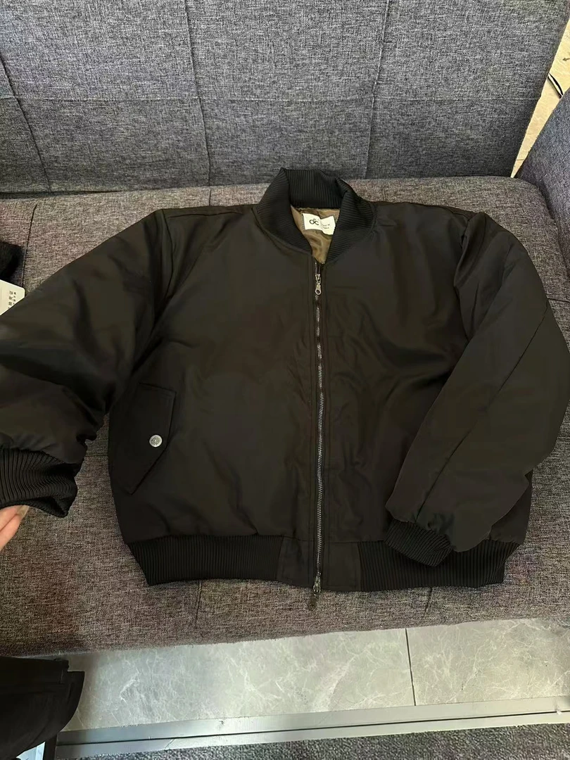 A224 秋冬复古飞行夹克翻领宽松棉衣棉服cleanfit外套