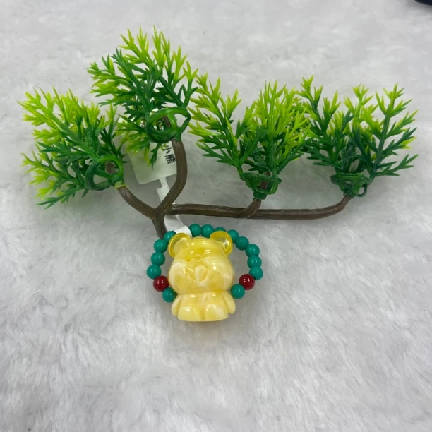 W098 古巴新蜜 情侣款戒指小熊