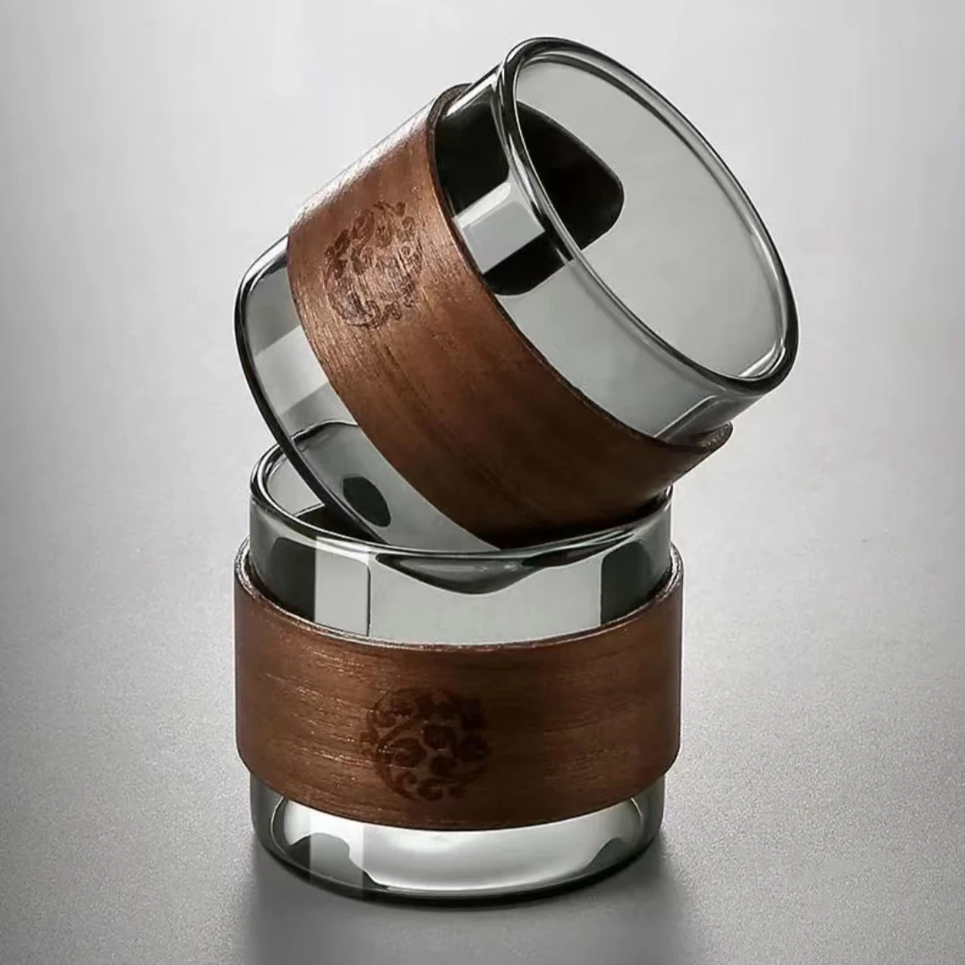 高硼硅玻璃耐热茶杯防烫隔热家用客厅待客茶具水杯