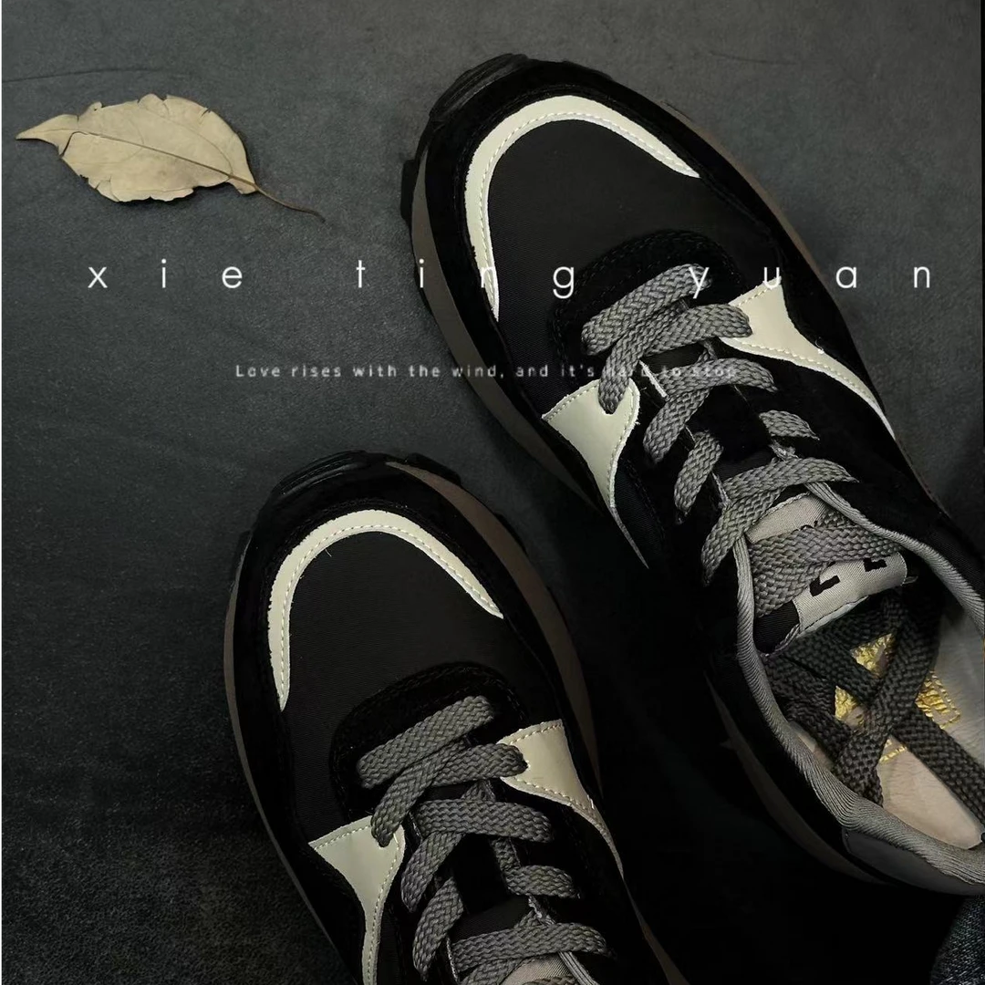 微瑕华夫阿甘鞋女百搭厚底闲运动老爹鞋2871