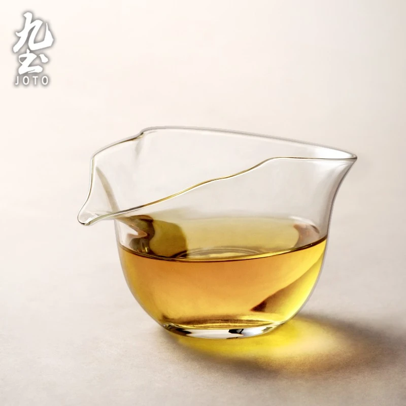 九土玻璃公道杯透明分茶器耐热家用茶海禅意公杯简约功夫茶具匀杯