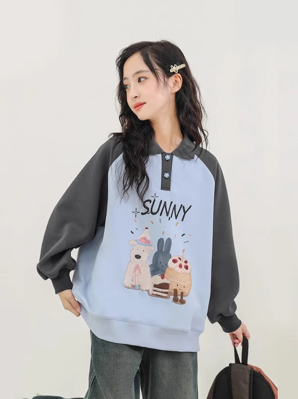 女童卫衣春秋款2024新款大童秋季儿童宽松上衣小女孩衣服中大童秋