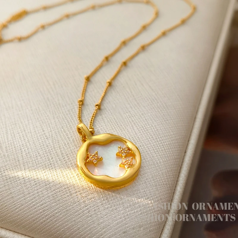 铜合金项链 《货号6476》D 法式五角星项链