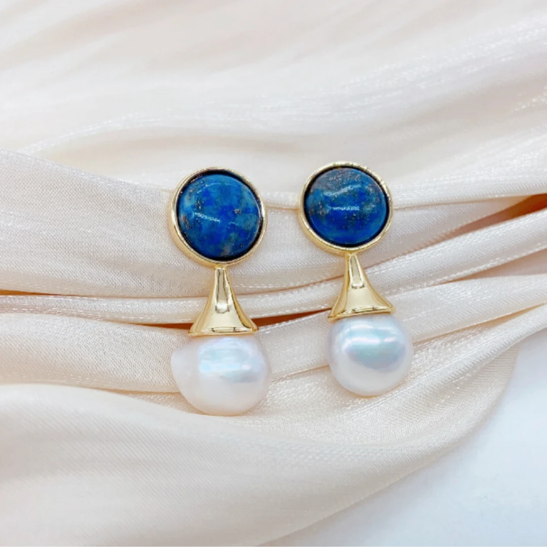 铜合金耳饰 《货号7371》法式高级感优雅珠珠耳饰