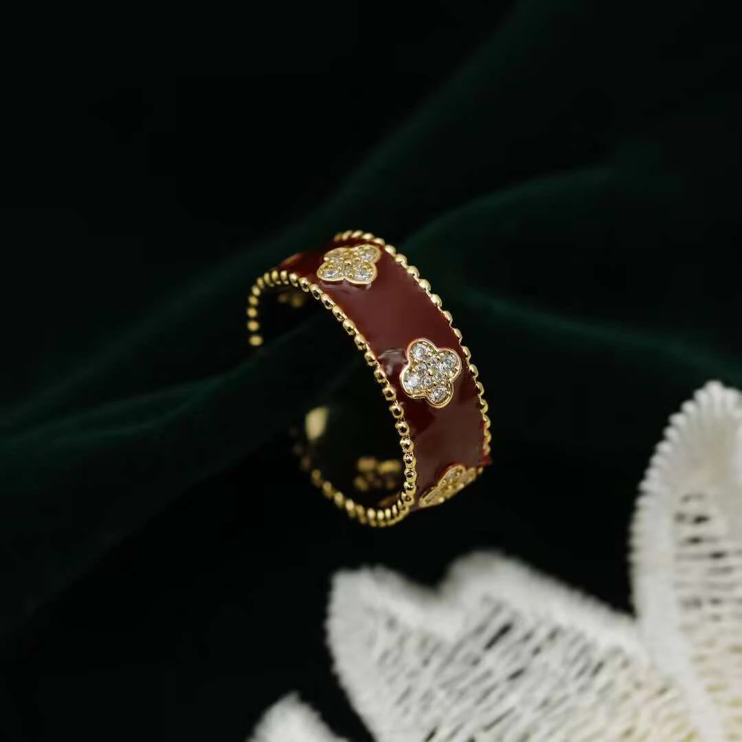 黄铜珐琅戒指 《货号6302》简约开口戒指时尚气质小众指环