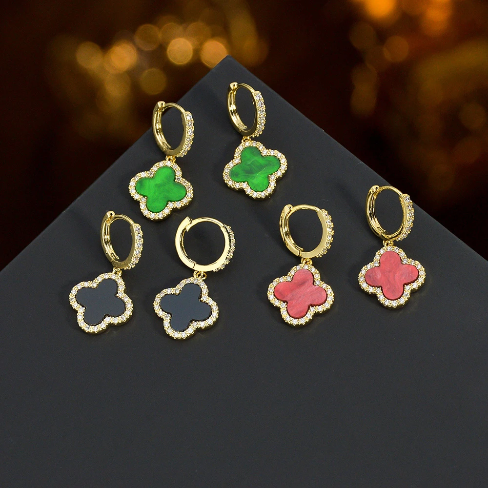 《货号1016》四叶花耳环