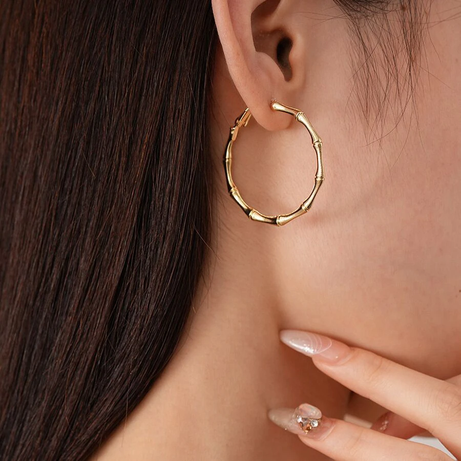 铜合金耳饰 《货号8608》极简冷淡风素款耳圈