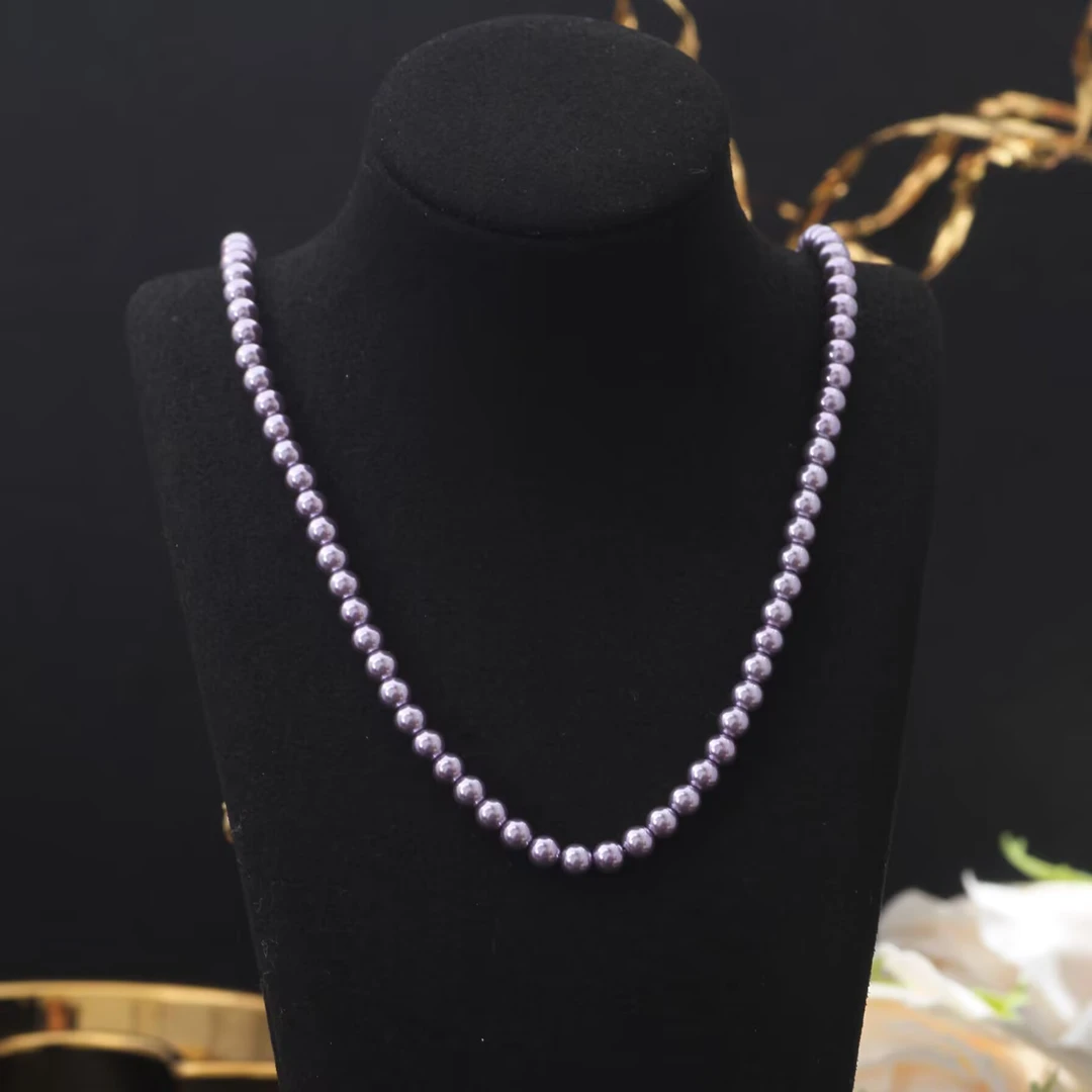 铜合金项链 《货号7265》温柔气质小米珠珠项链（链长：42+6cm）