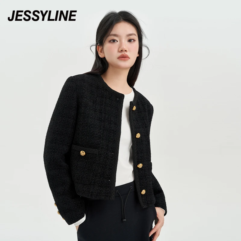 杰茜莱老钱风百搭小香风短款小外套2023秋新款时尚夹克 jessyline