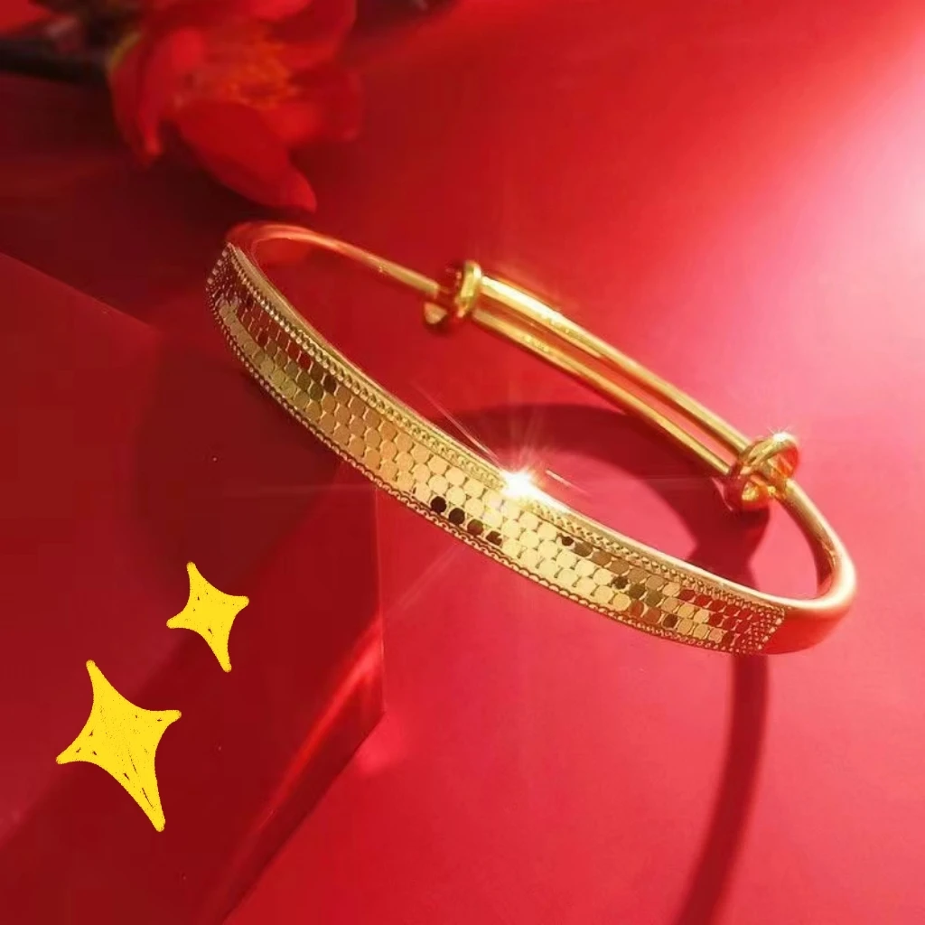 铜合金手镯 【龙鳞推拉手镯】新款时尚百搭饰品精致传承可调节实心