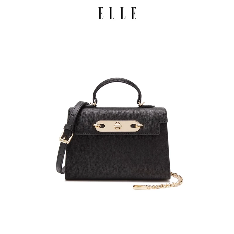 ELLE25年新款时尚百搭真皮腋下手提包单肩斜挎通勤女士小包01246