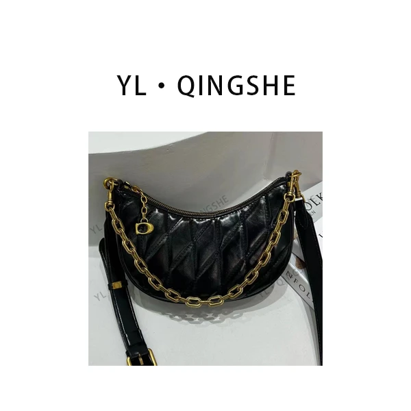 【依琳定制】女士潮流时尚经典气质手拎单肩包ZT-D7002-黑色