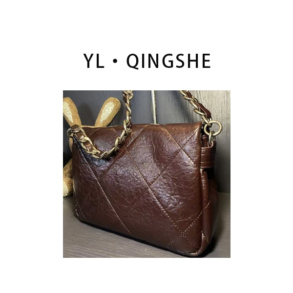 【依琳定制】女士潮流时尚经典气质手拎单肩包ZT-D9618-A-酱咖