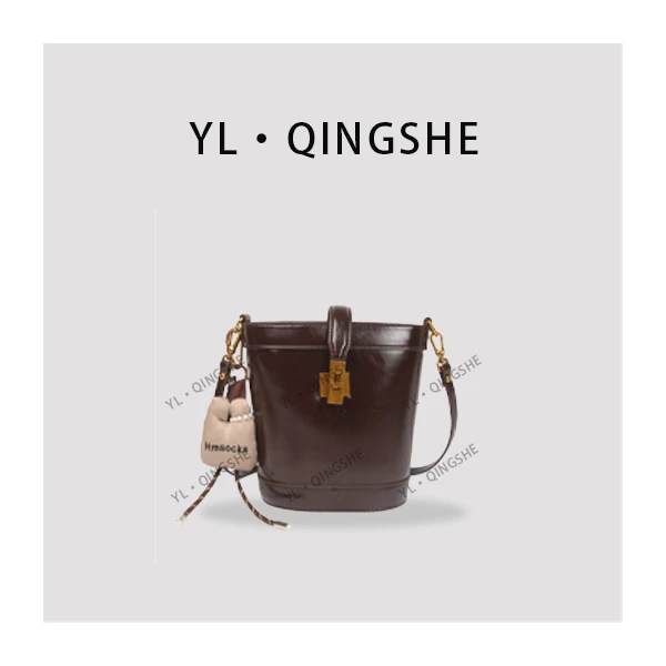 【依琳定制】女士潮流时尚经典气质手拎单肩包SKL-5385-咖啡色