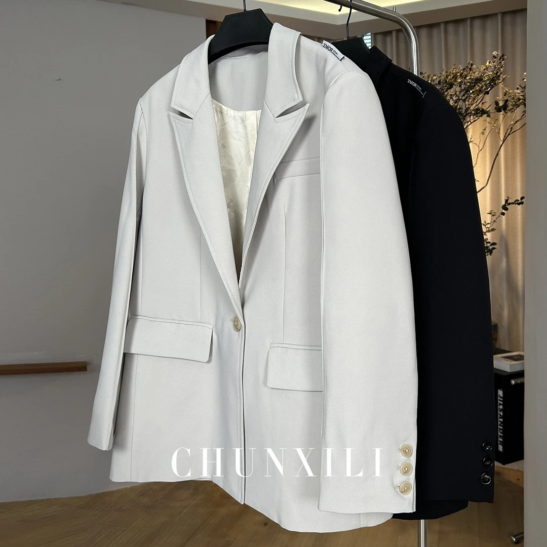 CHUNXILI/春熙里 西装套装 纯色潮流韩版设计感外套K23008+S23036