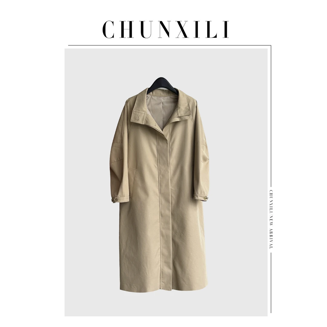 【巴黎街头】CHUNXILI/休闲设计感风衣 春秋复古宽松WD233039