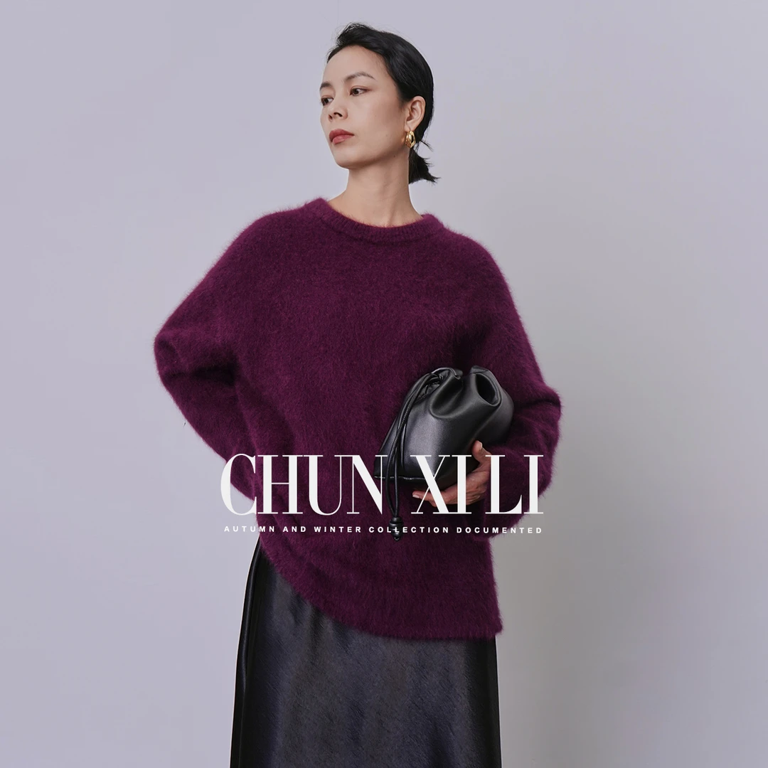 CHUNXILI/春熙里 圆领宽松保暖毛衣 秋冬极简针织衫D00M44128