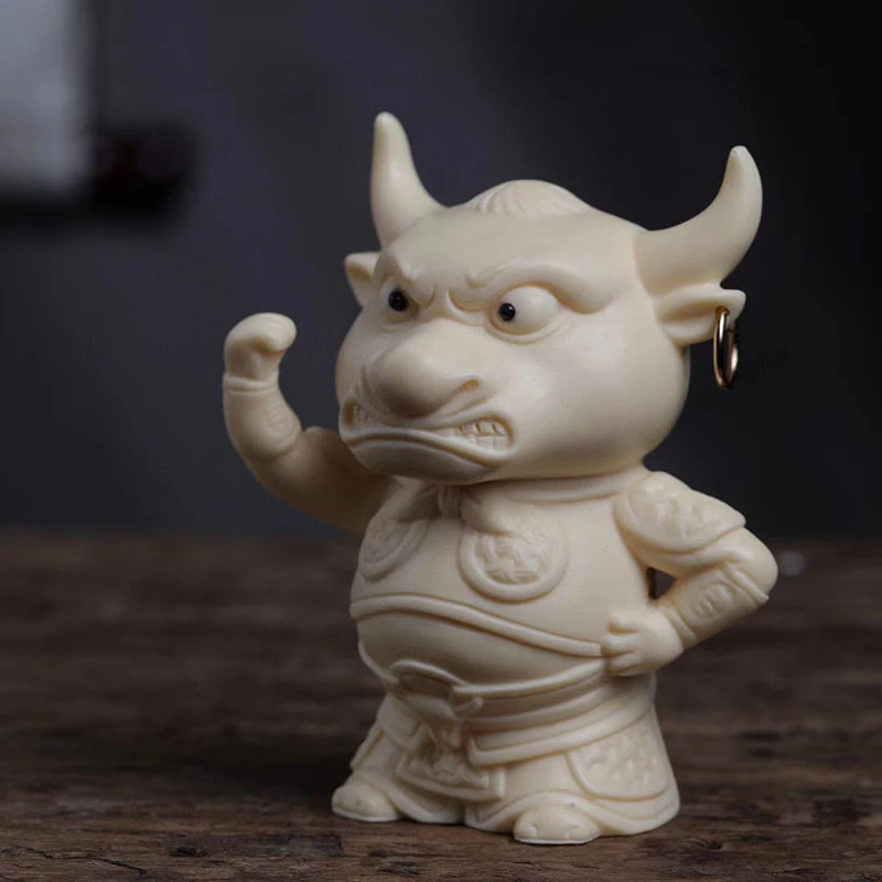 象牙果牛魔王创意手把件家居客厅博古架造景工艺品送礼