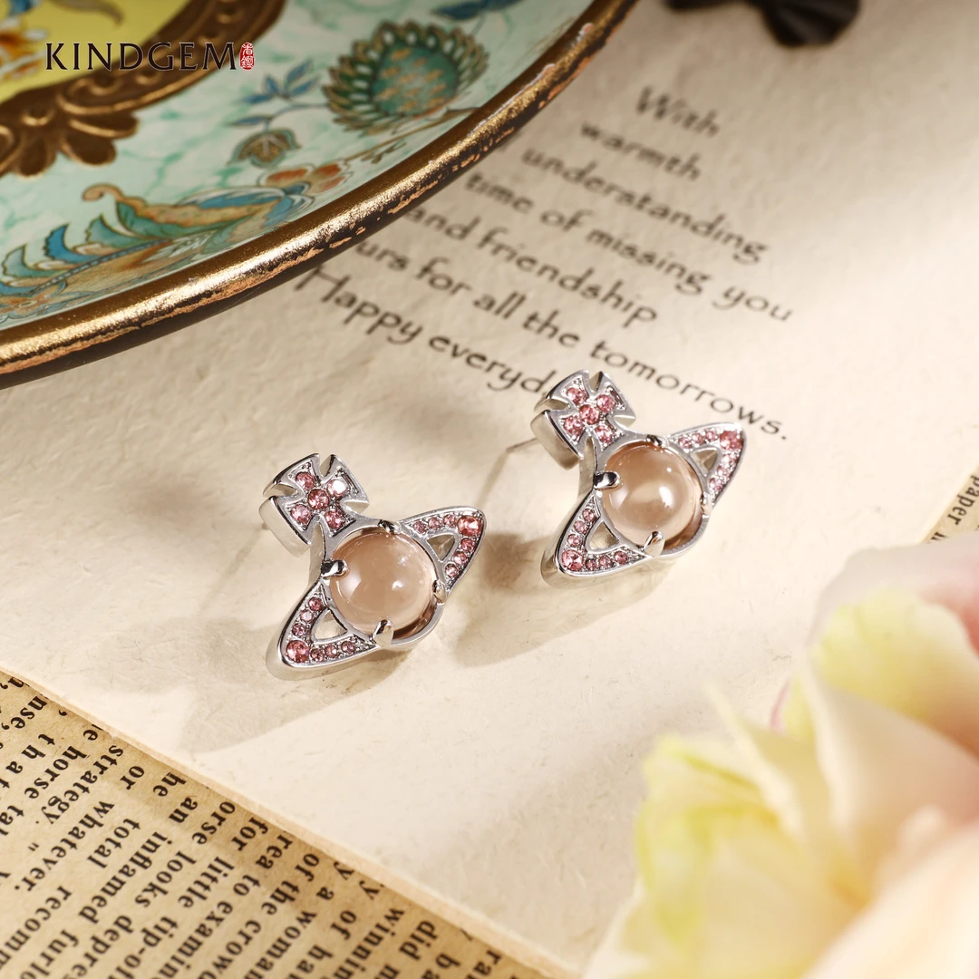 铜合金锆石耳饰 银色个性设计感镶嵌优雅耳环耳饰BS22XWXC-16876