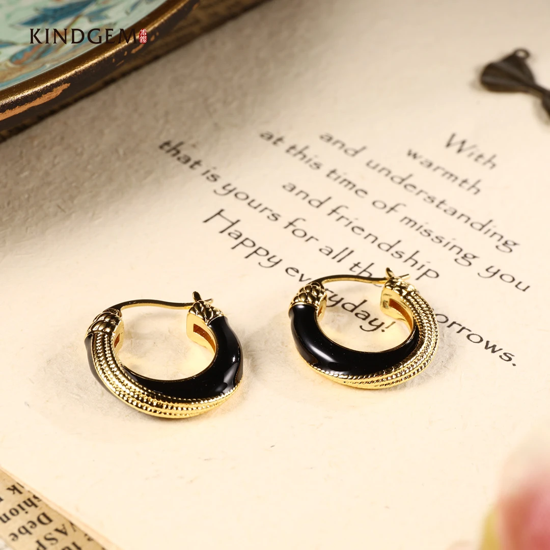 铜合金合成锆石耳饰 【Francesca·V】意·个性简约时尚耳环 C-28887