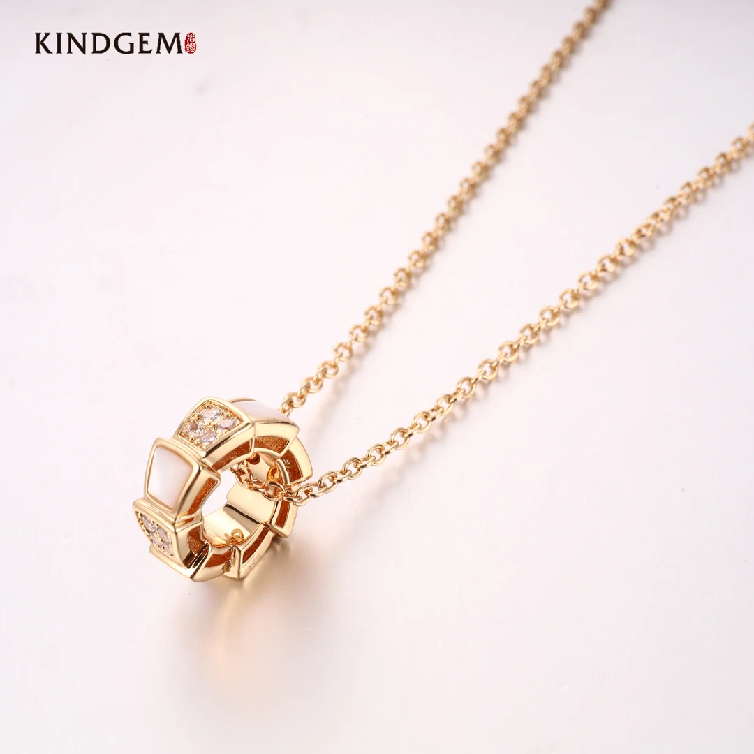 合金锆石项链 【V金版本】优雅轻奢百搭镶嵌项链（50cm）C-30013