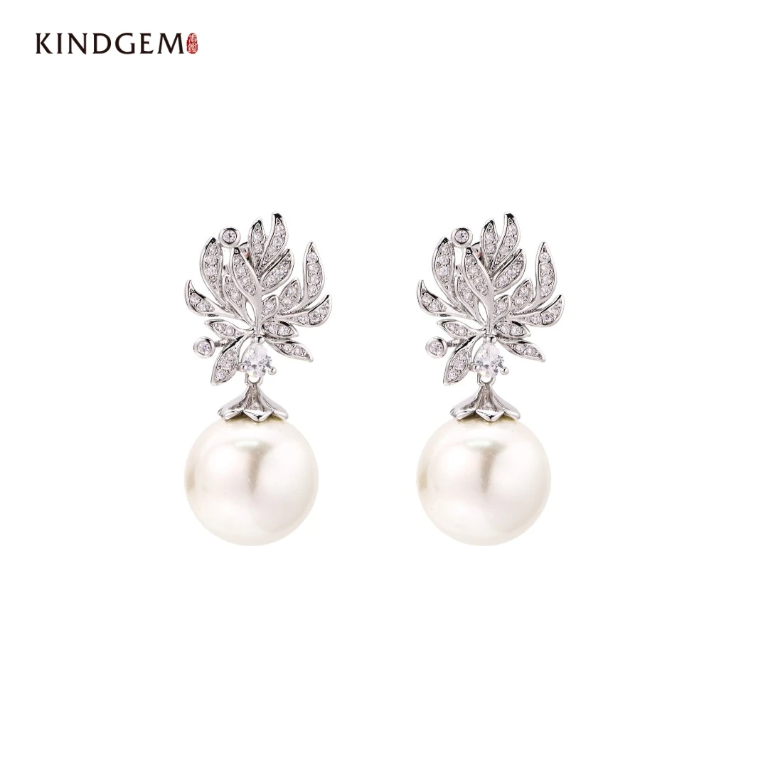 铜合金仿珍珠耳饰 【RUCHINE】美·百搭精致耳环 BO20XOFC-23090