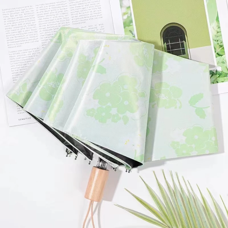 晴雨伞！（701-800）折叠防紫外线两用小清新小巧便携太阳伞黑胶