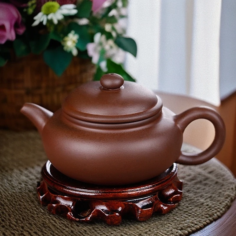 新款紫砂壶大容量红泥仿古壶手工泡茶手抓紫礼瓷茶具茶道用具