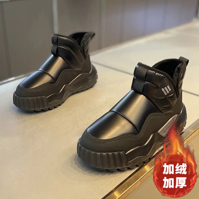 高帮棉鞋2023新款冬季爆款加绒加厚保暖厚底增高轻便防滑雪地靴男