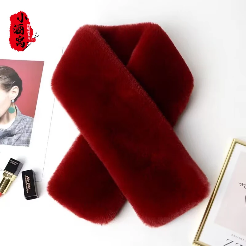 [毛绒绒]小酒窝新国风 百搭加厚保暖韩版围脖-长88宽12/858
