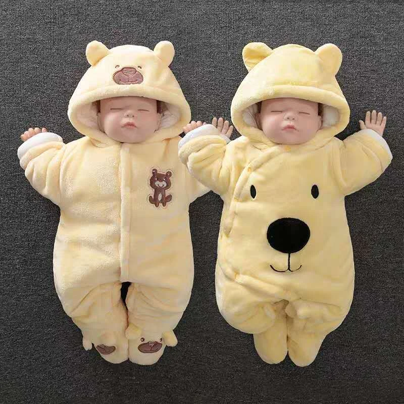 【品牌】宝宝连体衣秋冬加厚婴儿抱服新生儿衣服冬装保暖包脚棉衣潮