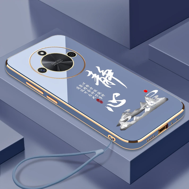 适用于电镀静心荣耀X50手机壳全包防摔硅胶软壳【送挂绳】