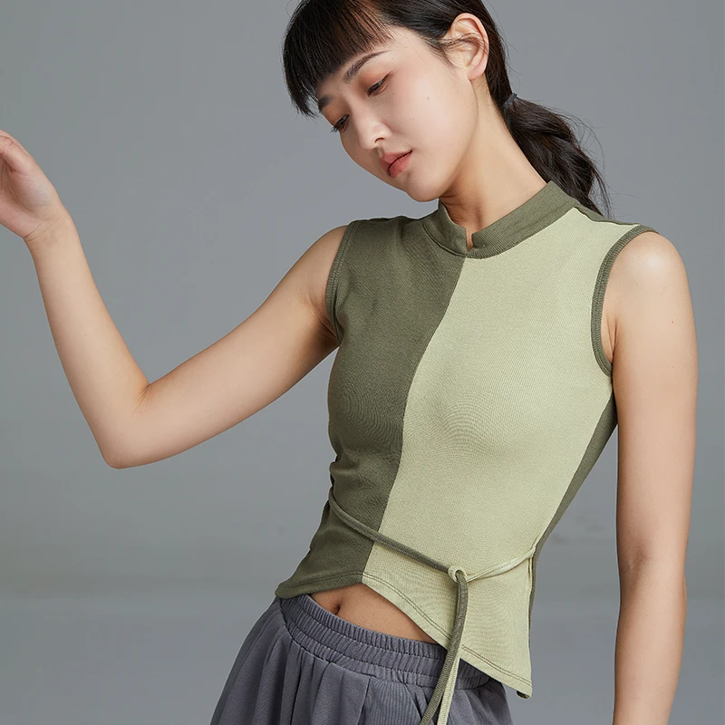 【直播专享】撞色拼接背心练功服夏季古典舞现代舞服