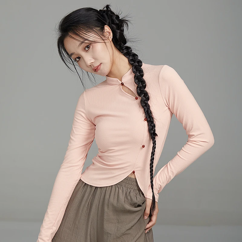 【直播专享】宸舞国风旗袍领上衣女修身显瘦形体训练现代舞演出服