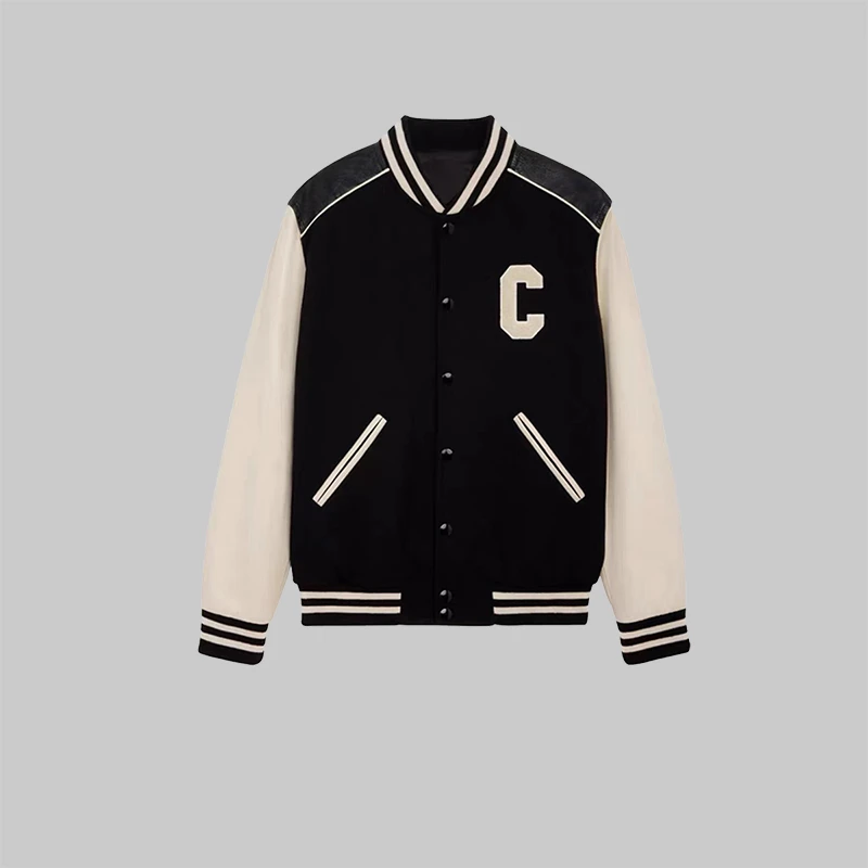 男士C字棒球服夹克轻奢时尚